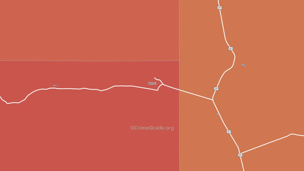 82322, WY Map of Theft Rates