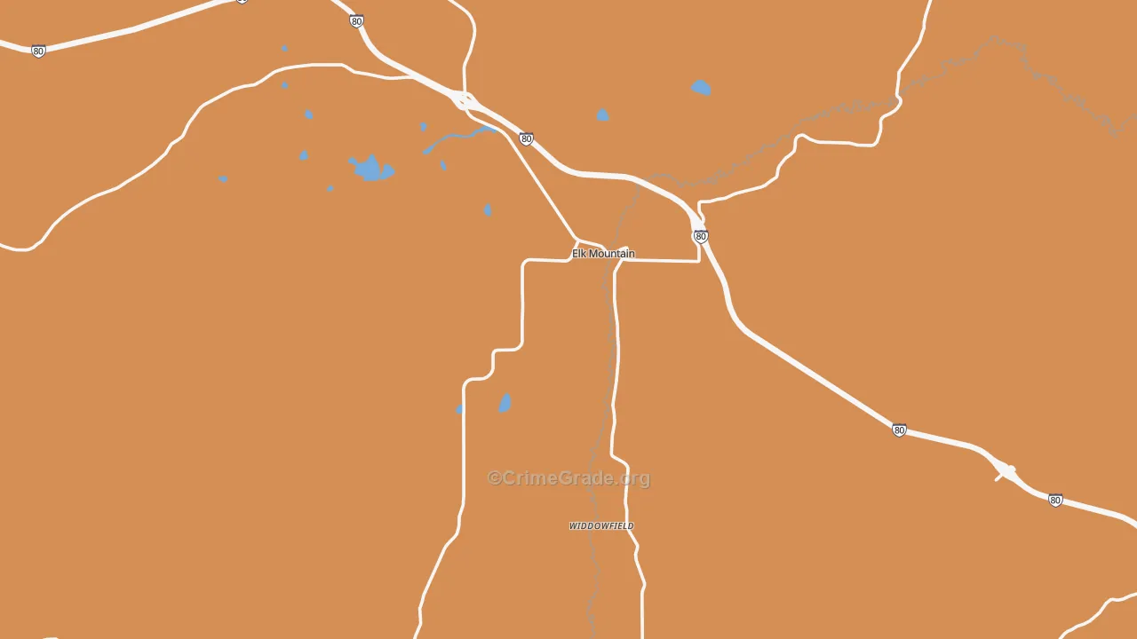 82324, WY Map of Theft Rates