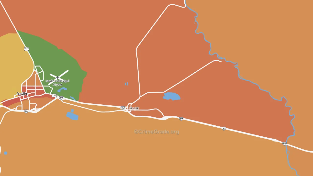 82334, WY Map of Theft Rates