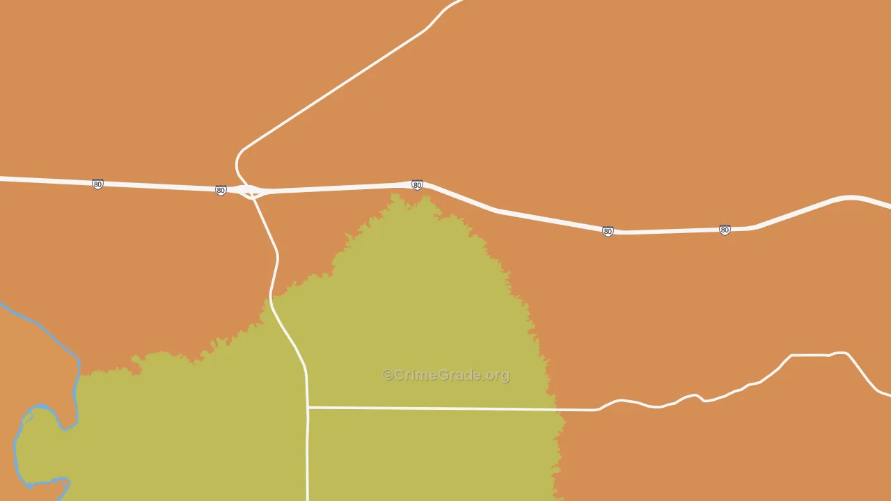 82335, WY Map of Theft Rates