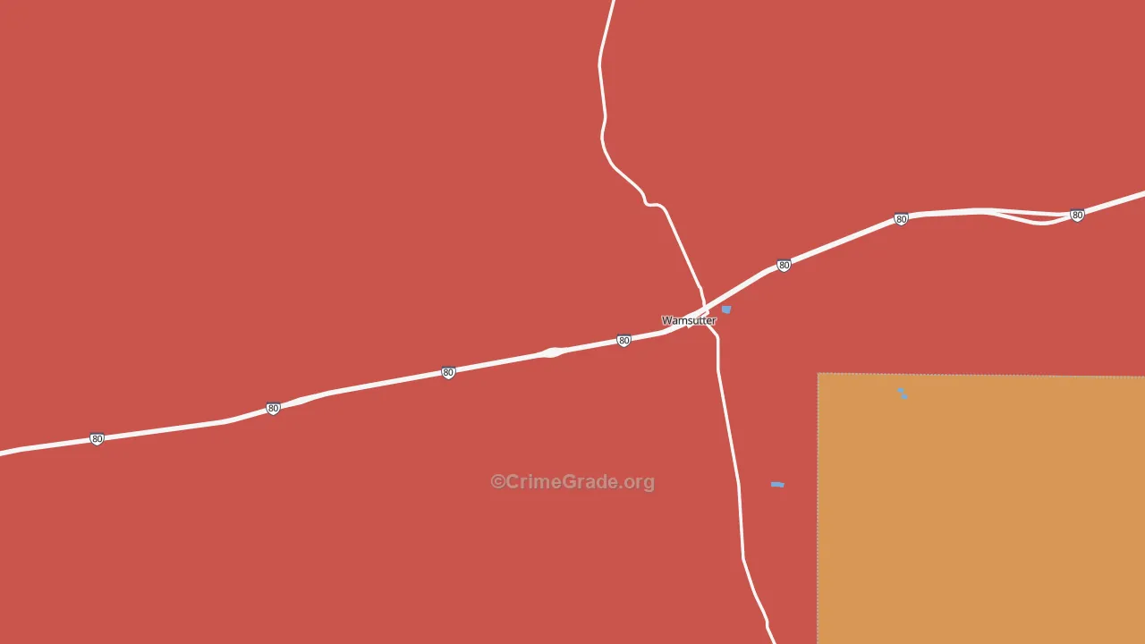 82336, WY Map of Theft Rates