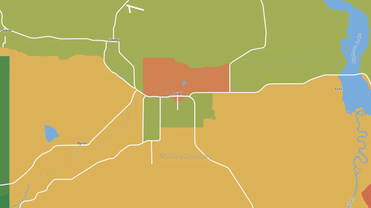 82431, WY Map of Theft Rates
