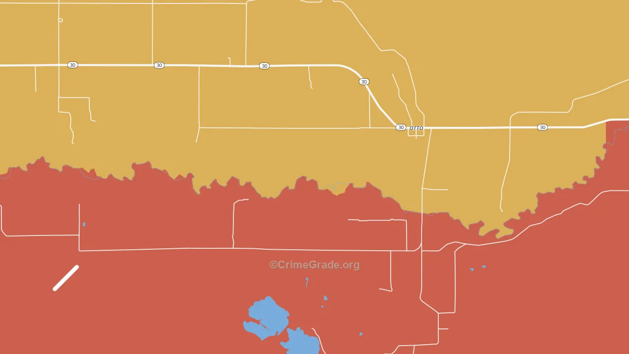 82434, WY Map of Theft Rates