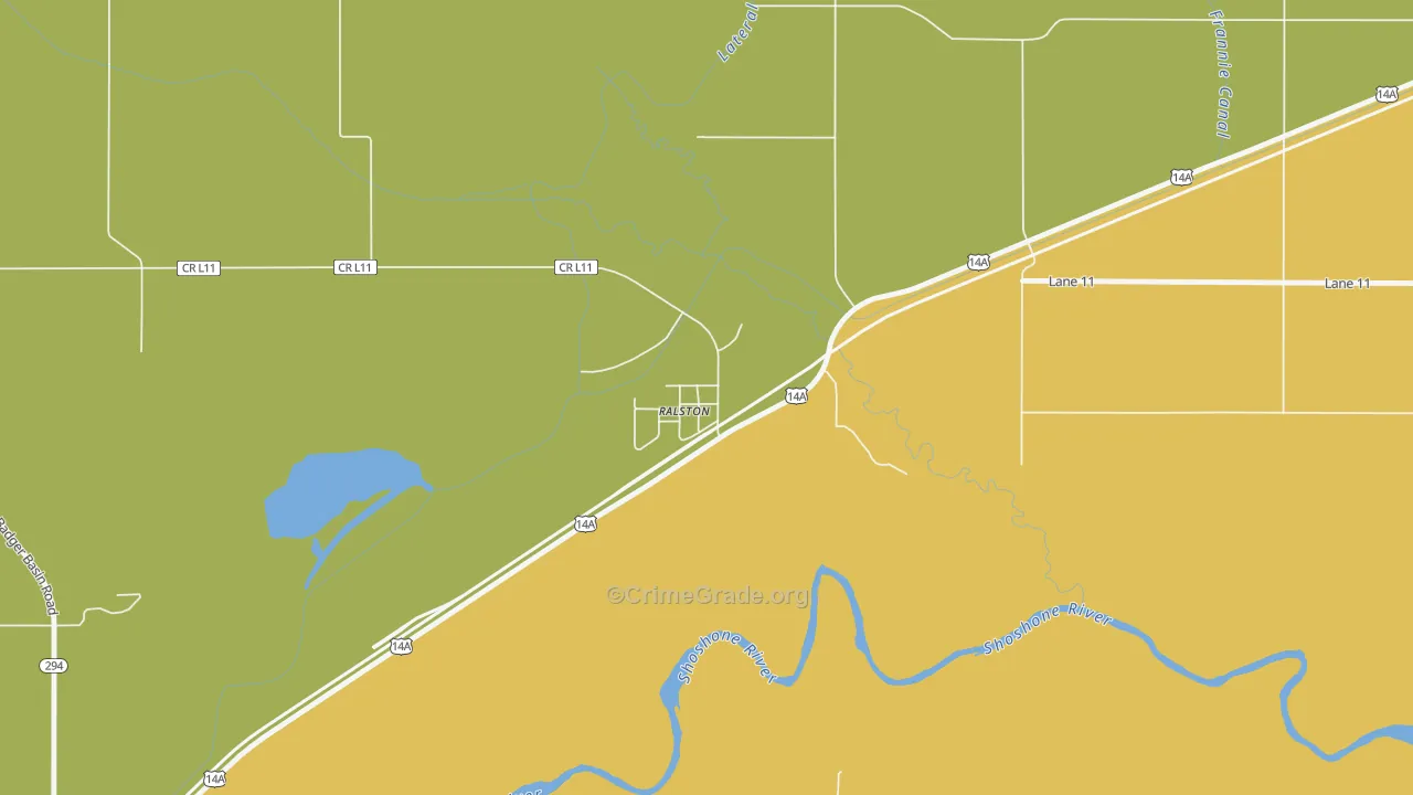 82440, WY Map of Theft Rates