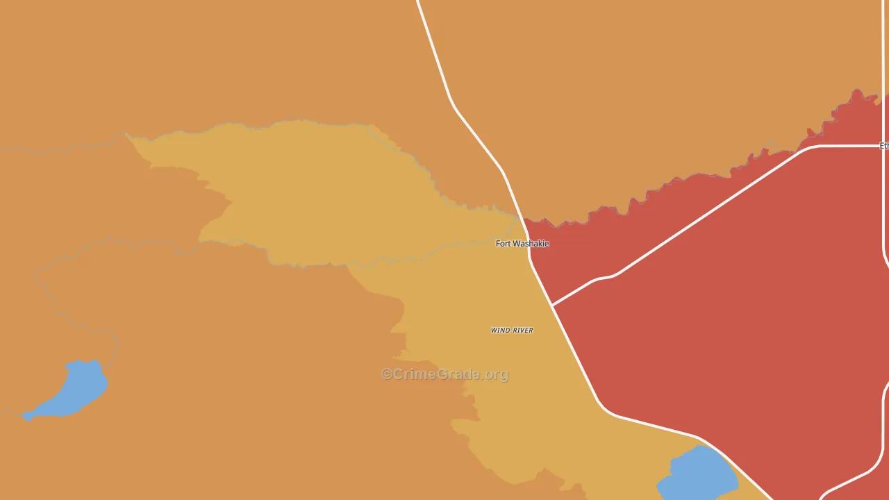 82514, WY Map of Theft Rates