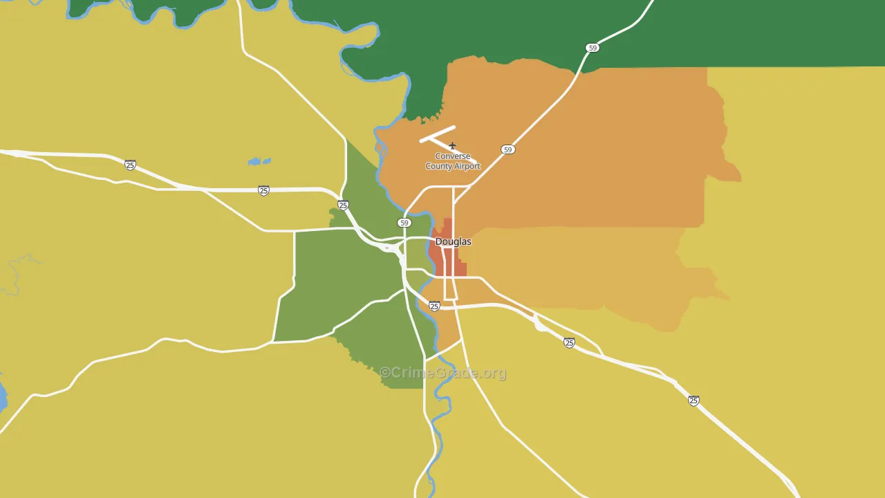 82633, WY Map of Theft Rates
