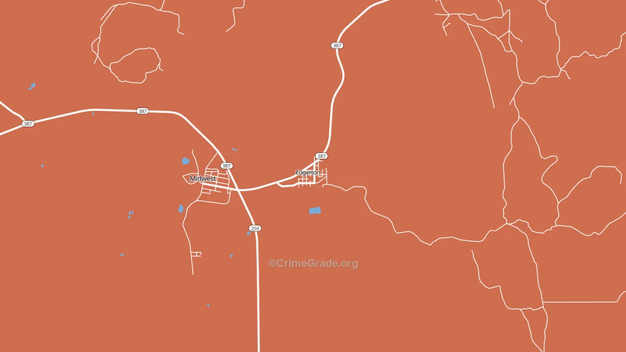 82635, WY Map of Theft Rates