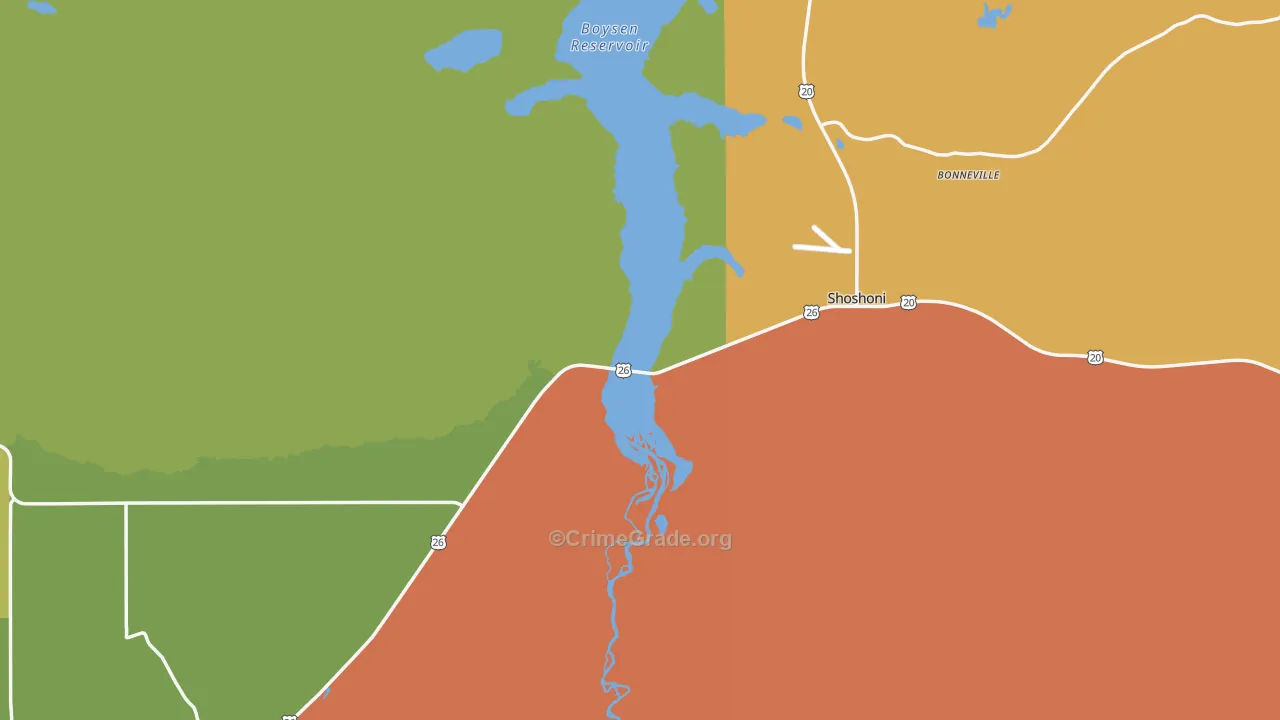 82649, WY Map of Theft Rates