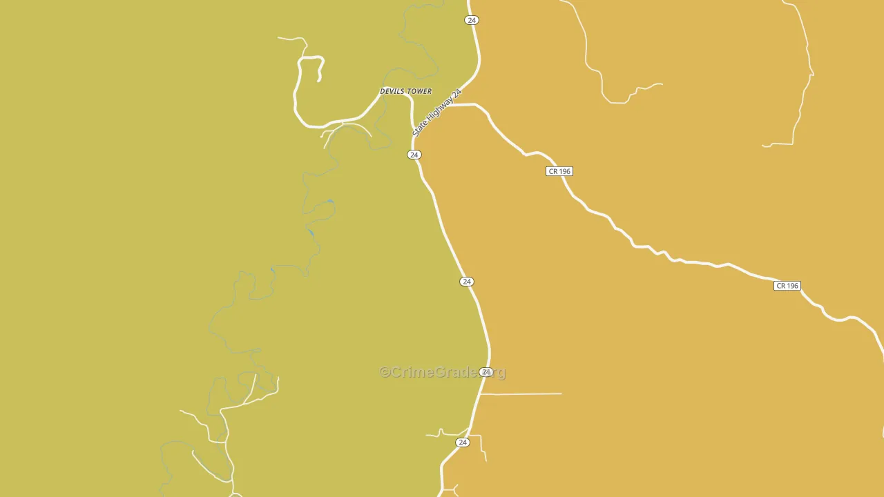 82714, WY Map of Theft Rates