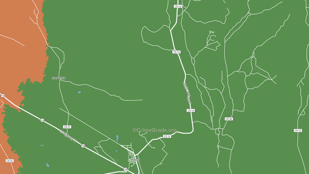 82723, WY Map of Theft Rates