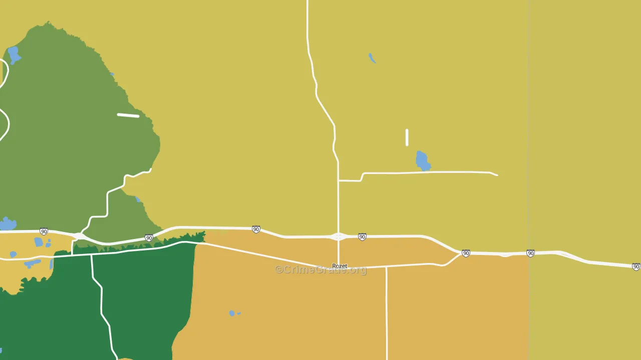82727, WY Map of Theft Rates
