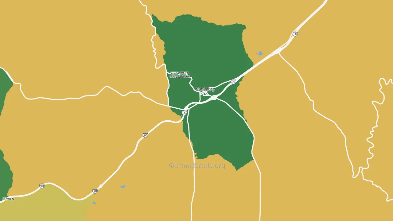 82729, WY Map of Theft Rates