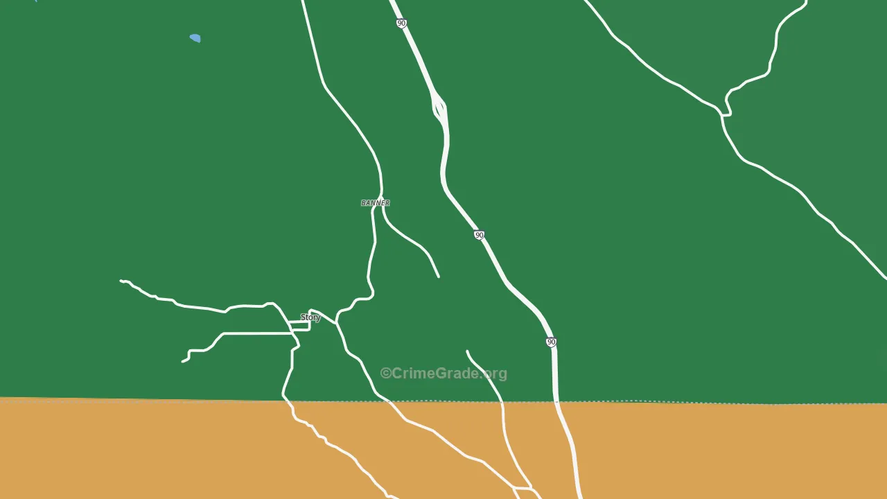 82832, WY Map of Theft Rates