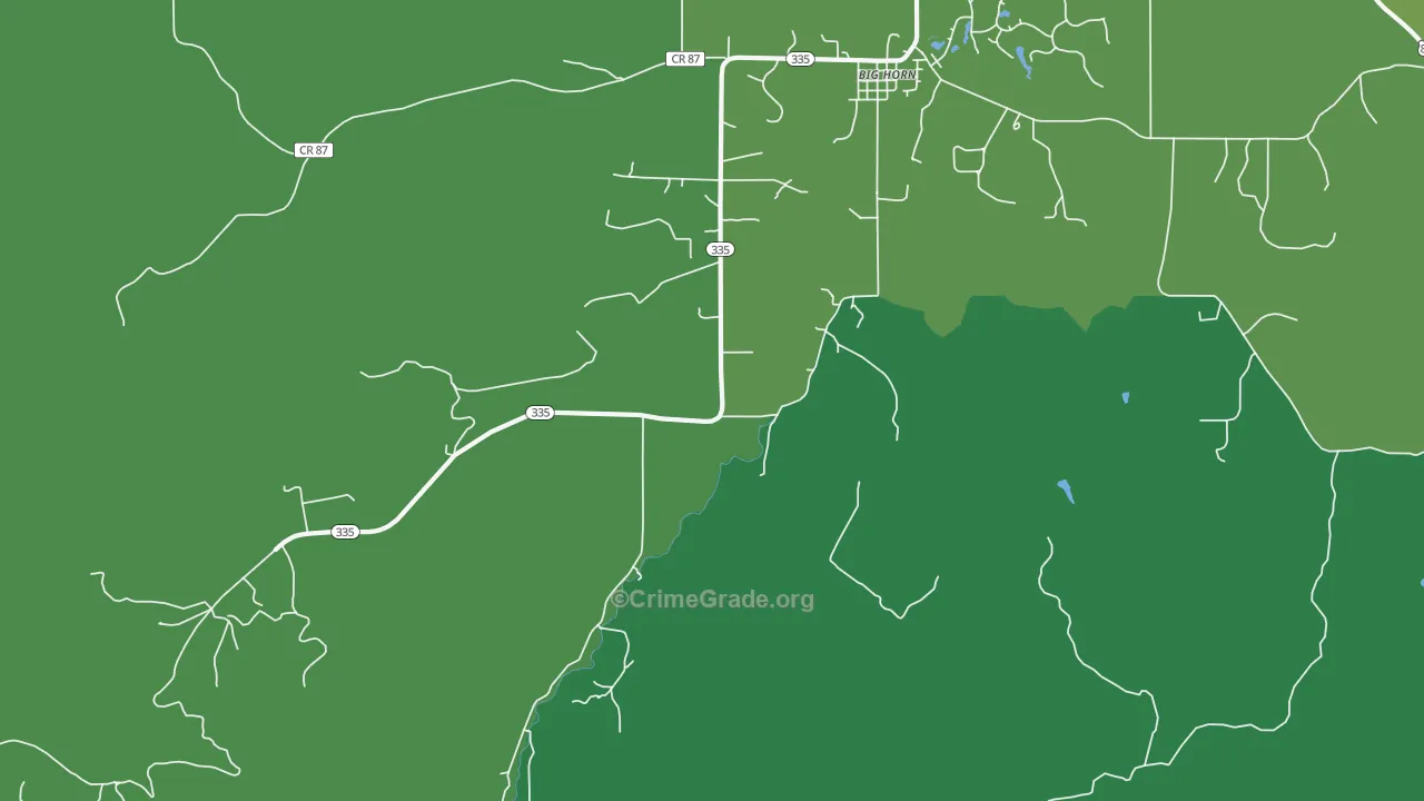 82833, WY Map of Theft Rates