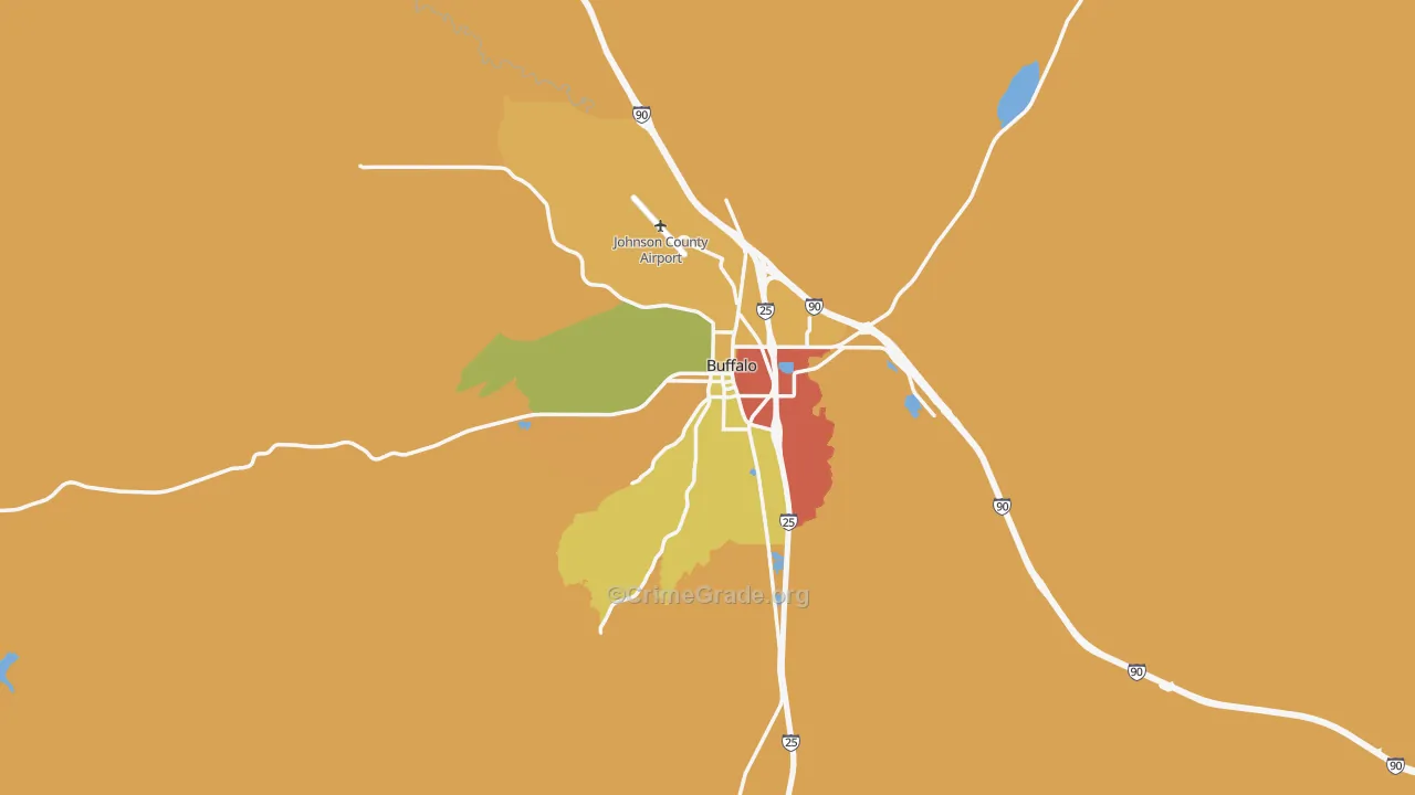 82834, WY Map of Theft Rates