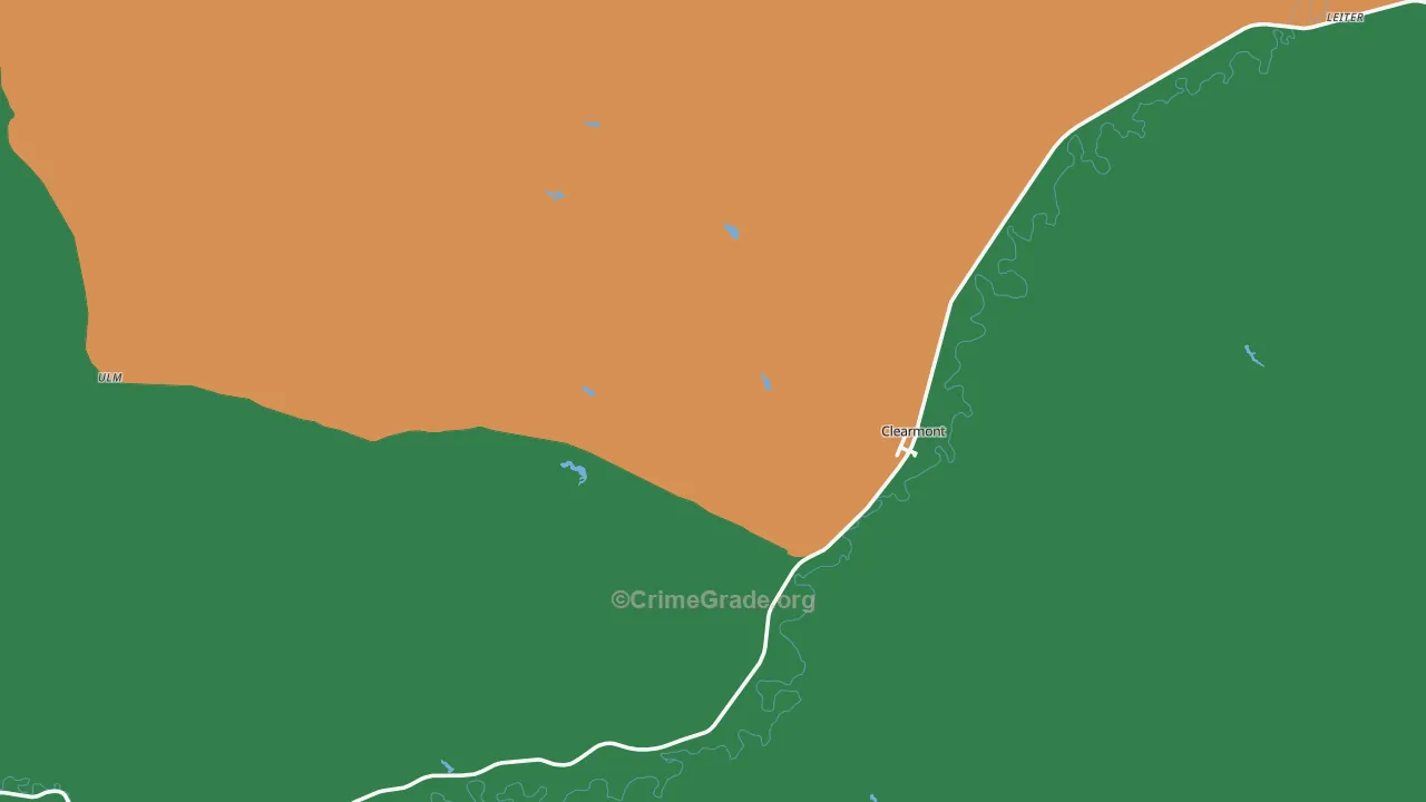 82835, WY Map of Theft Rates