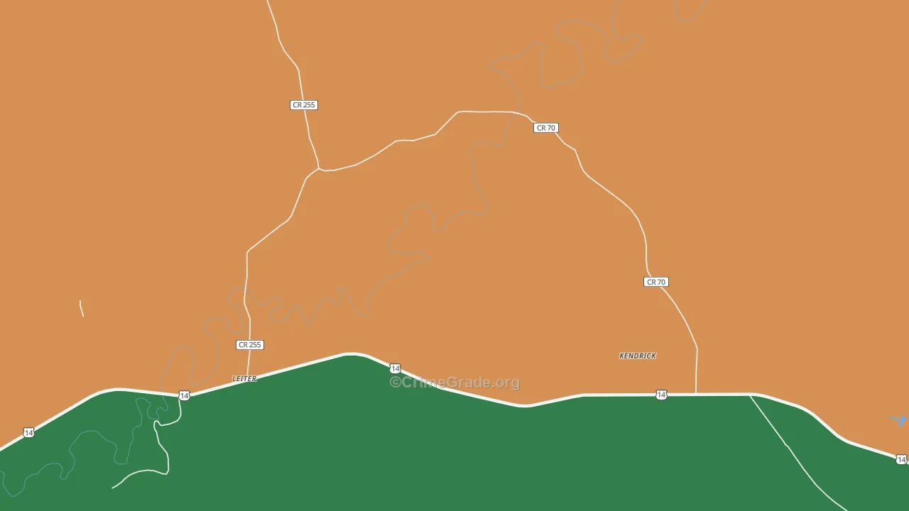 82837, WY Map of Theft Rates