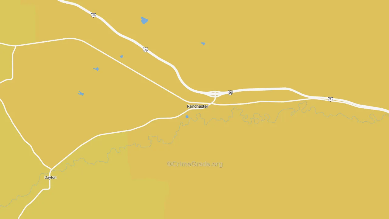 82839, WY Map of Theft Rates