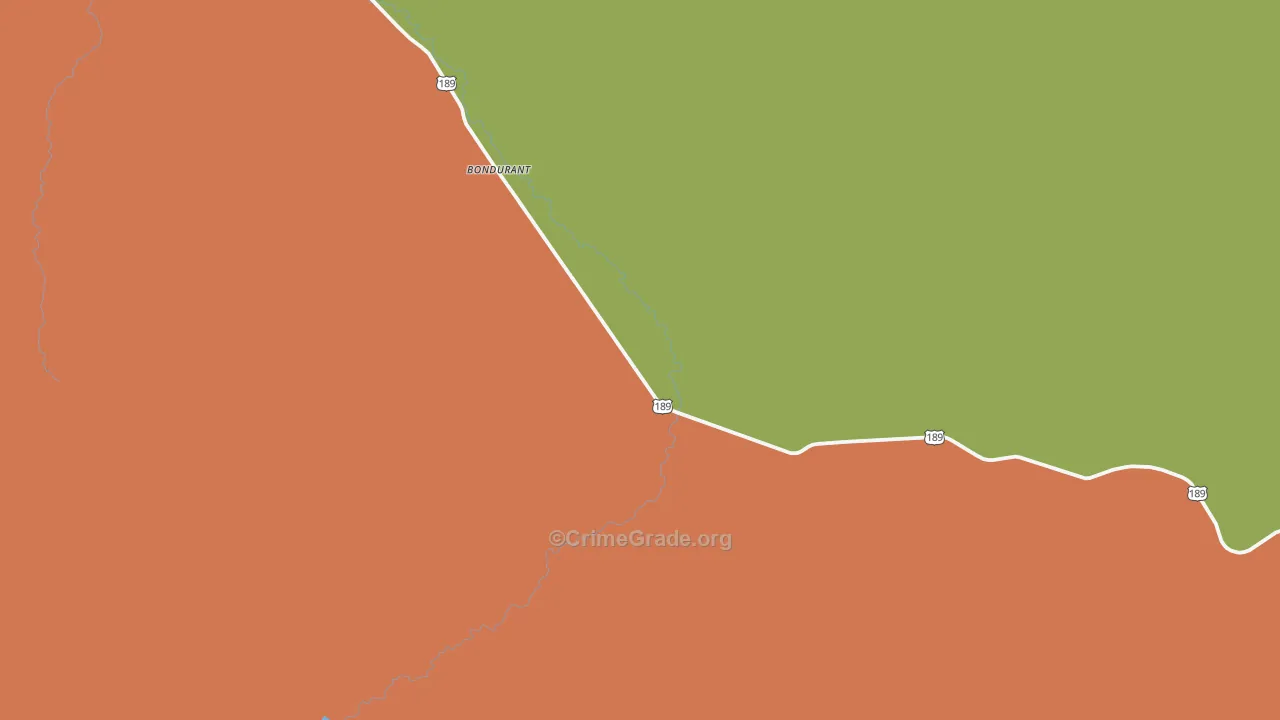 82922, WY Map of Theft Rates