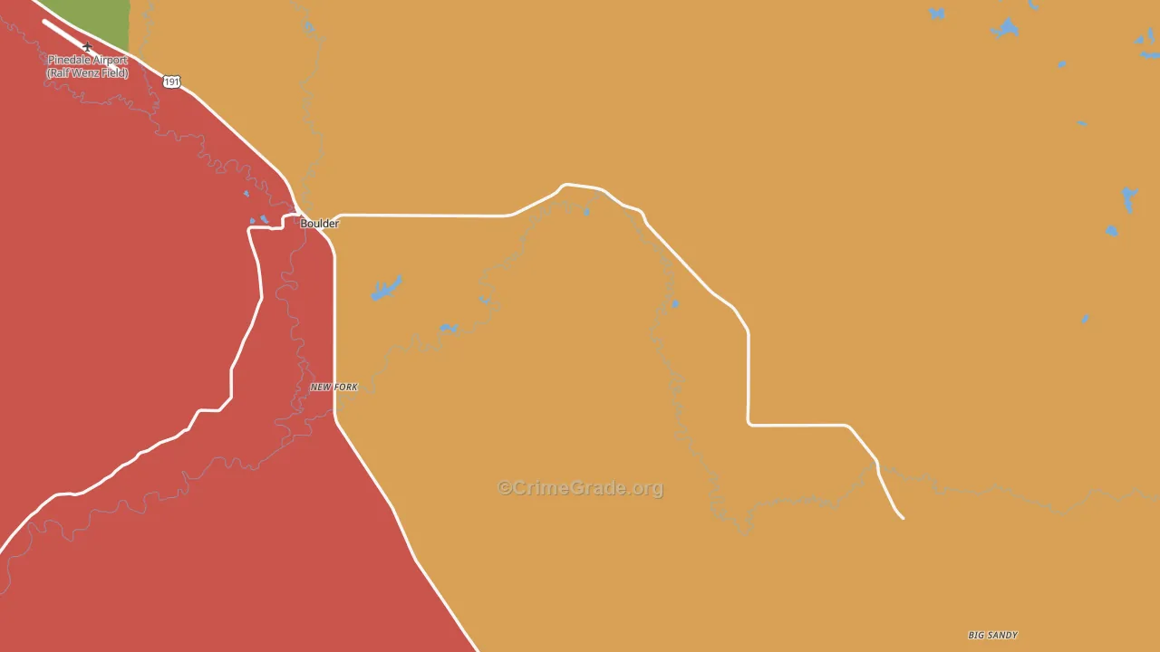82923, WY Map of Theft Rates