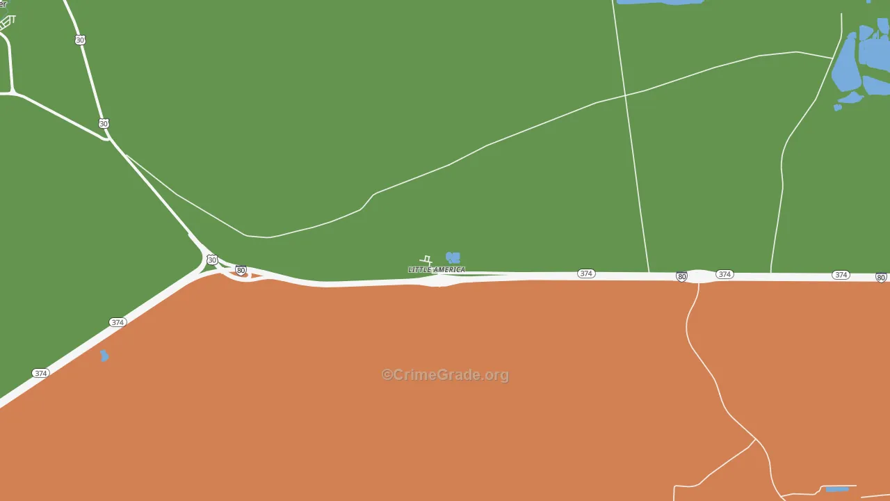 82929, WY Map of Theft Rates