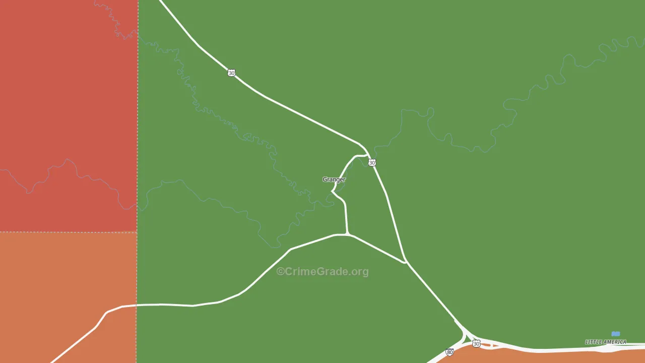82934, WY Map of Theft Rates