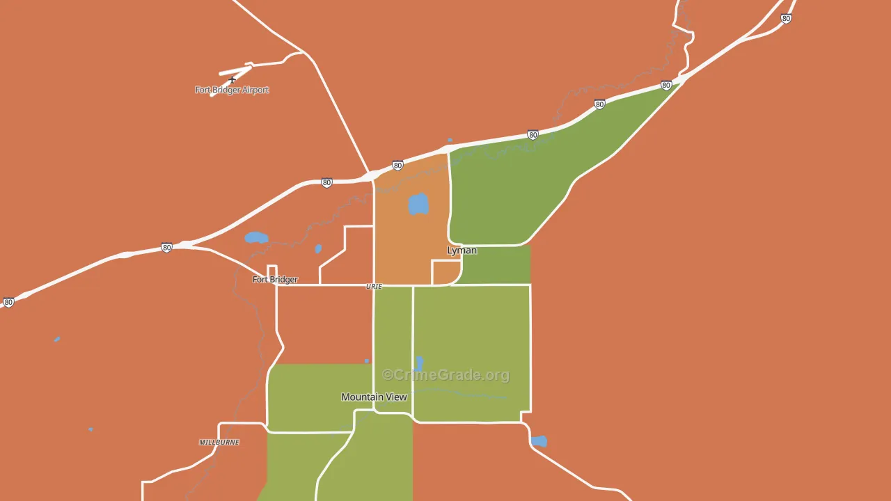 82937, WY Map of Theft Rates