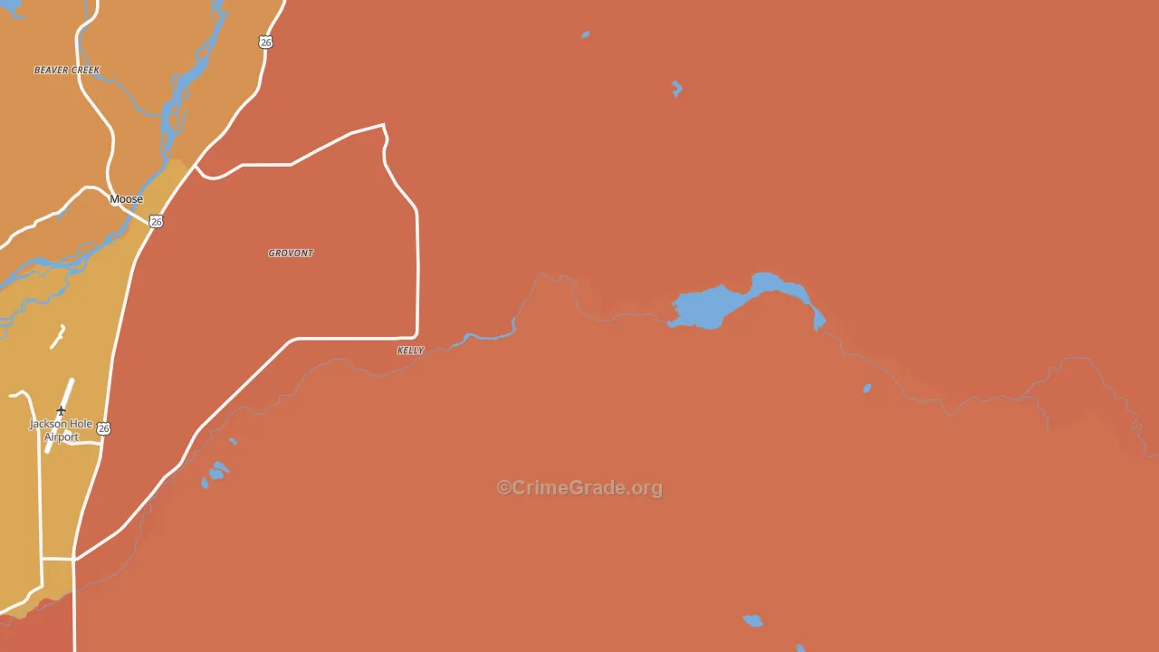 83011, WY Map of Theft Rates