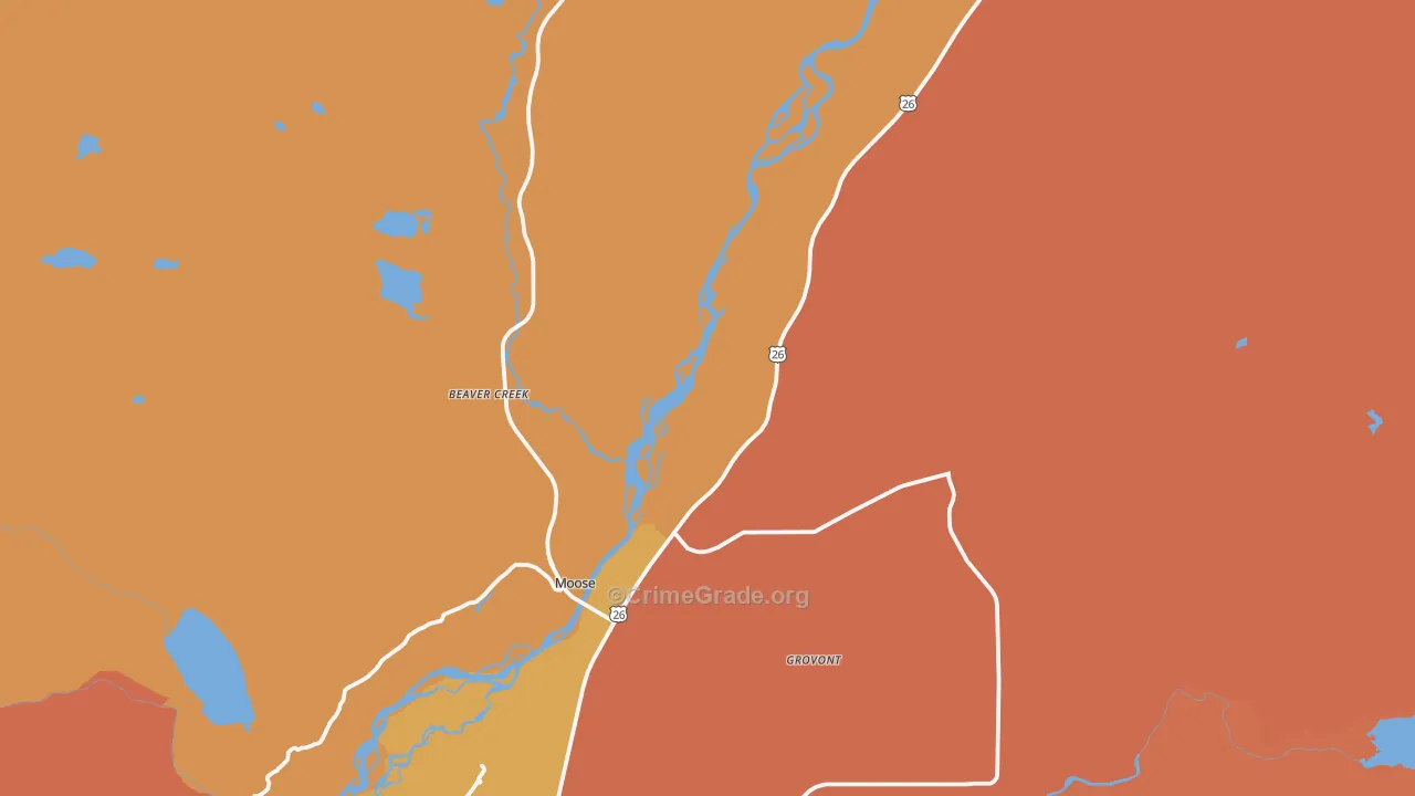 83012, WY Map of Theft Rates