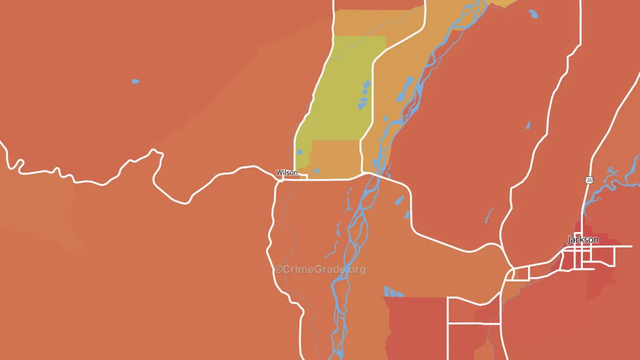 83014, WY Map of Theft Rates