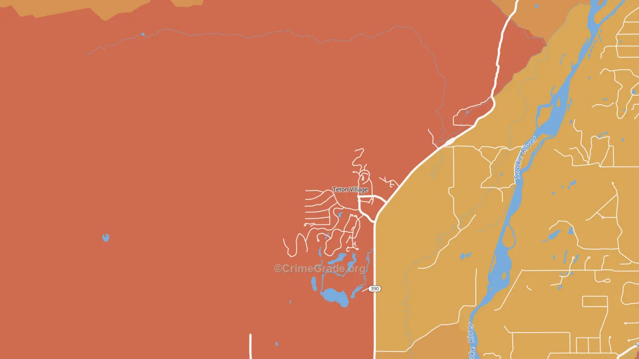 83025, WY Map of Theft Rates