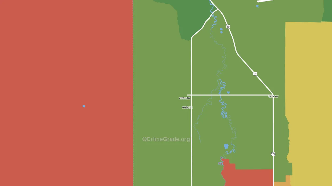 83111, WY Map of Theft Rates