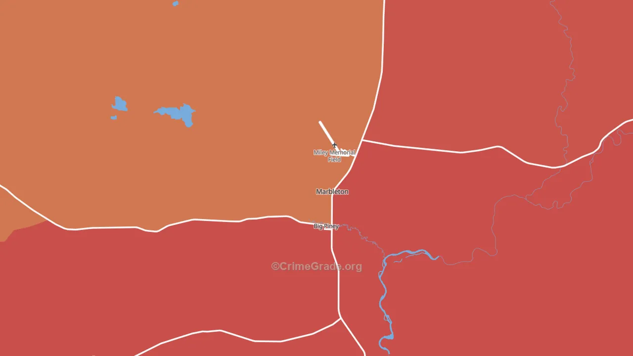 83113, WY Map of Theft Rates