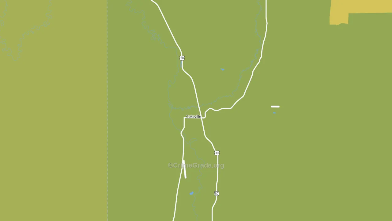 83114, WY Map of Theft Rates