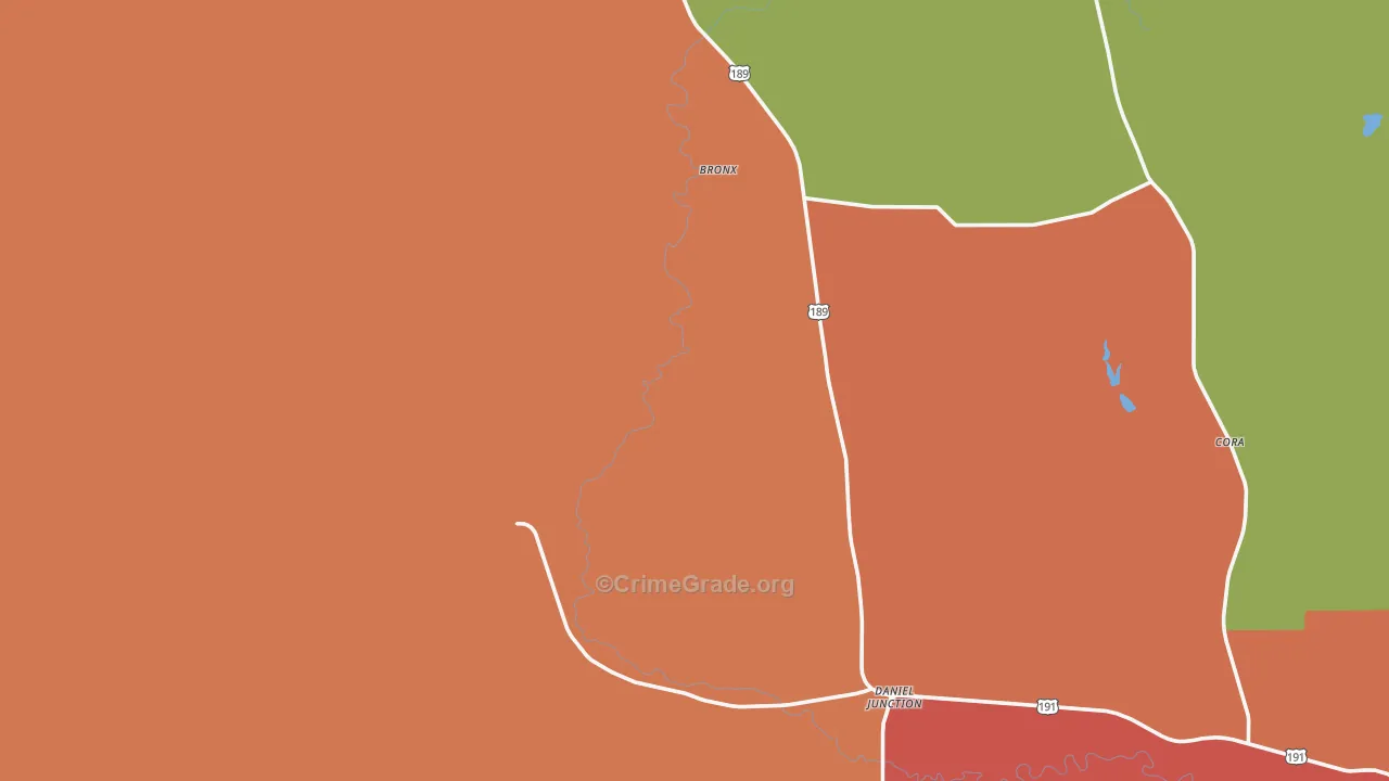 83115, WY Map of Theft Rates