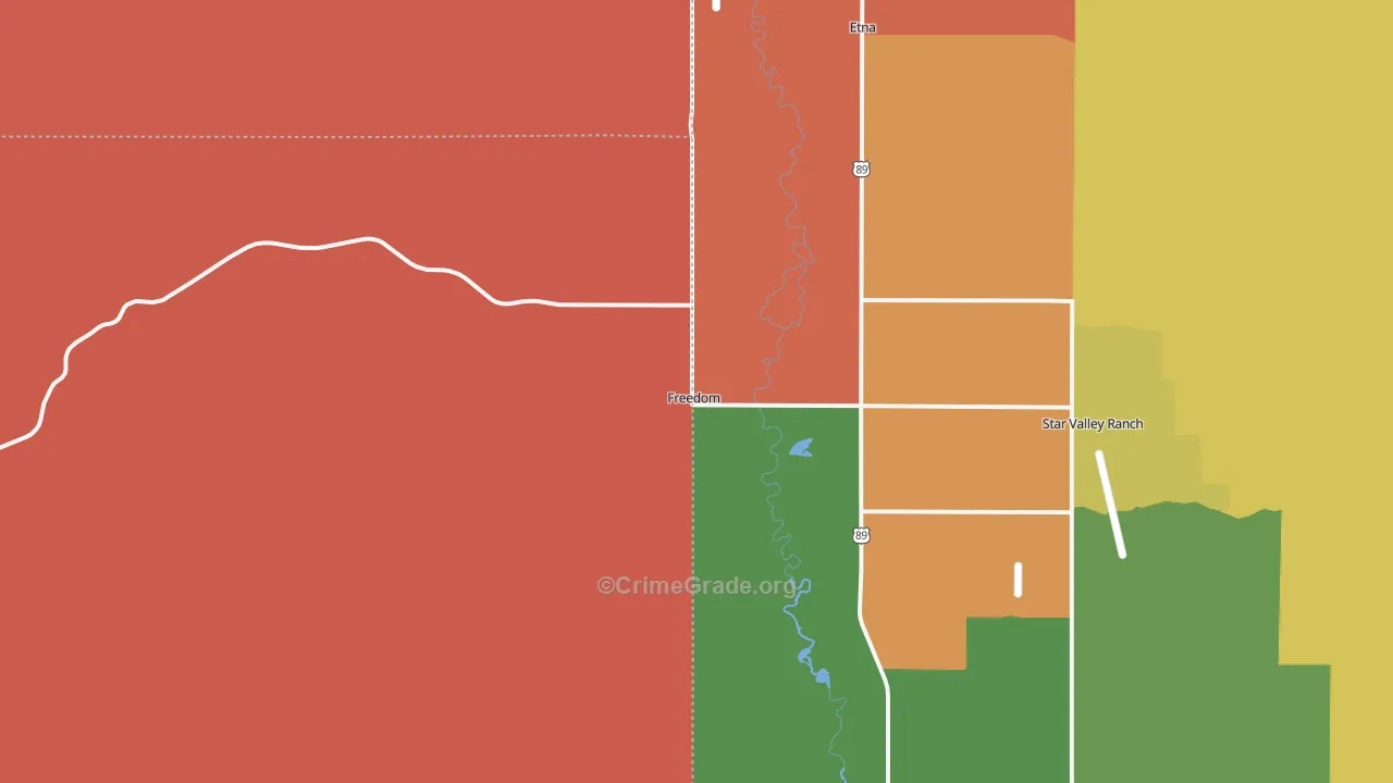 83120, WY Map of Theft Rates