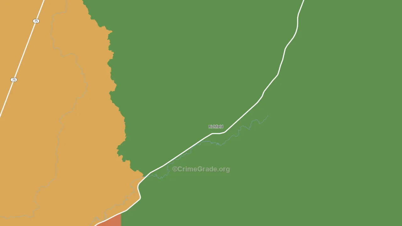 83349, ID Map of Theft Rates