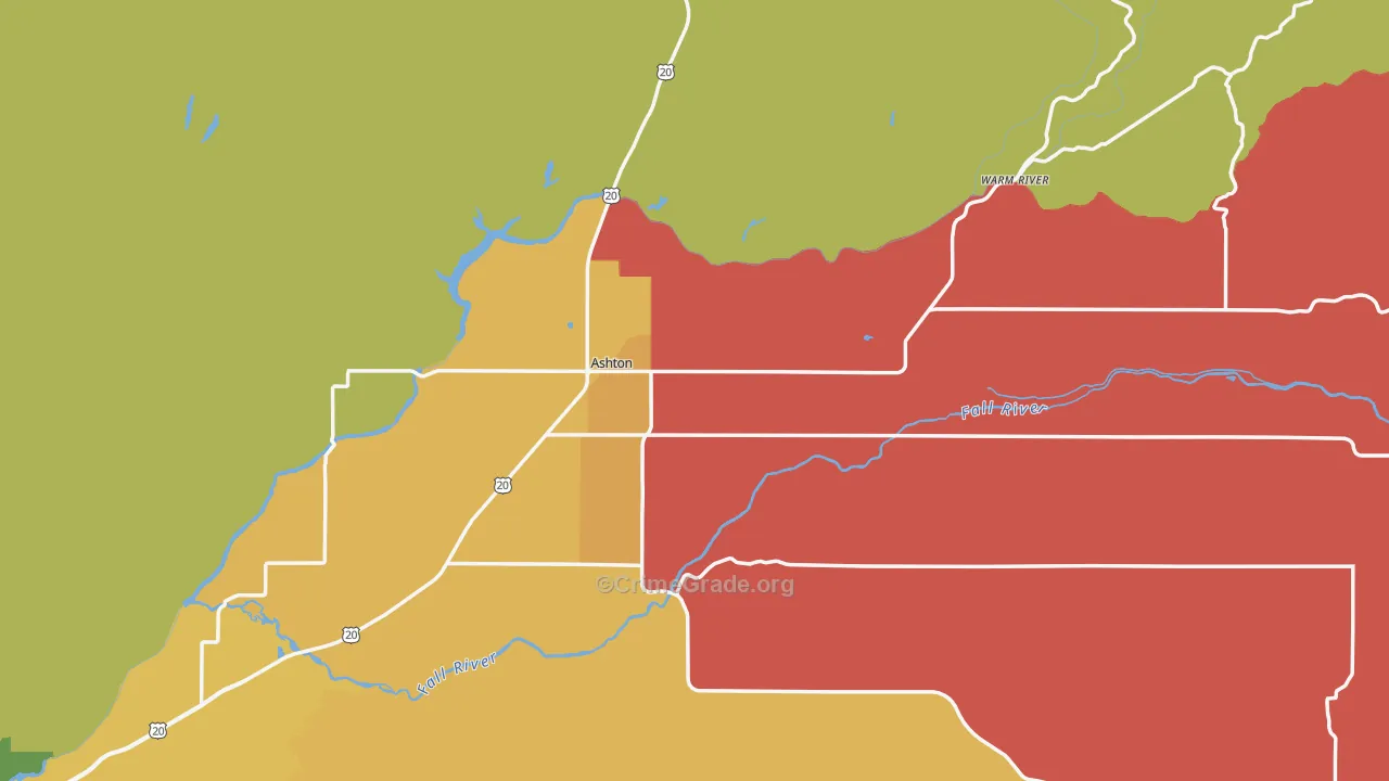 83420, ID Map of Theft Rates