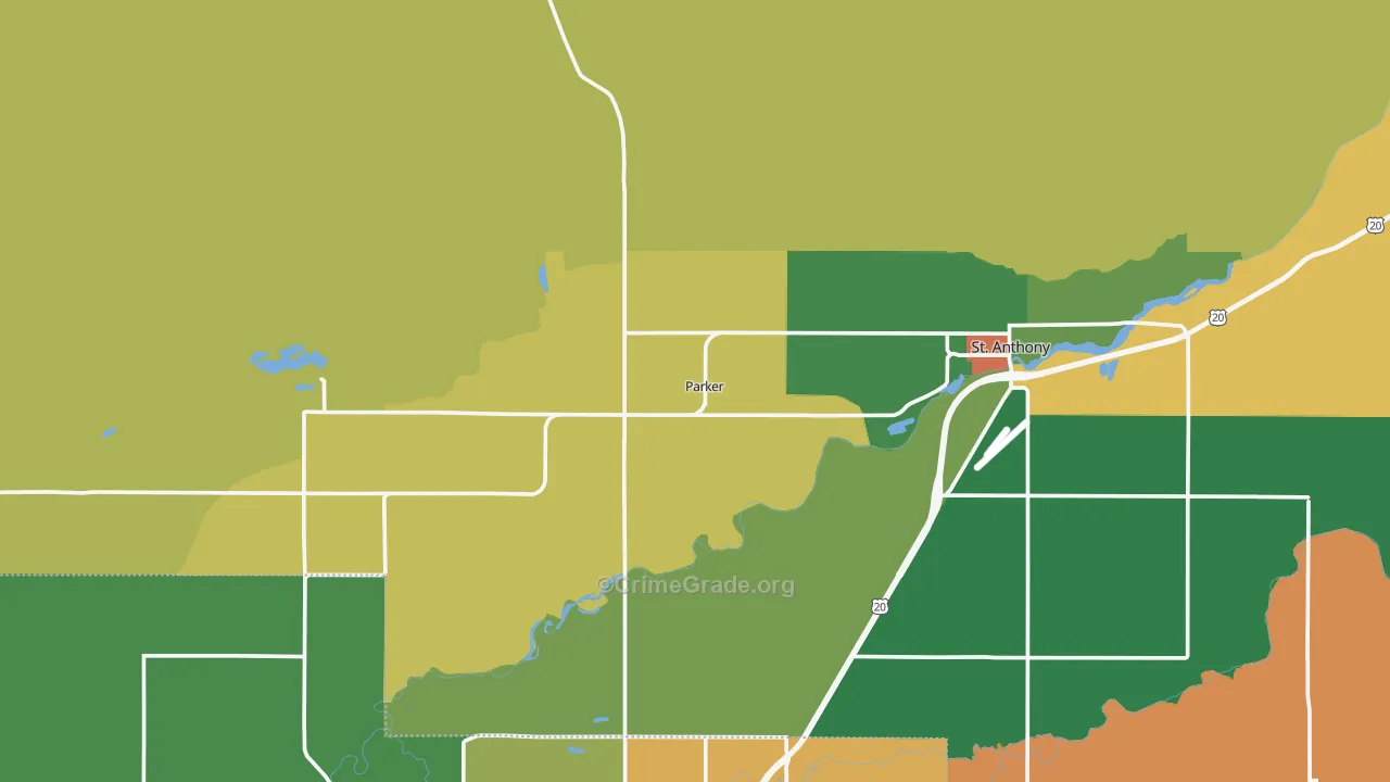 83438, ID Map of Theft Rates