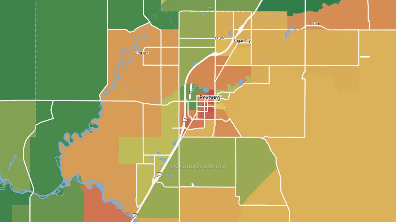 83440, ID Map of Theft Rates