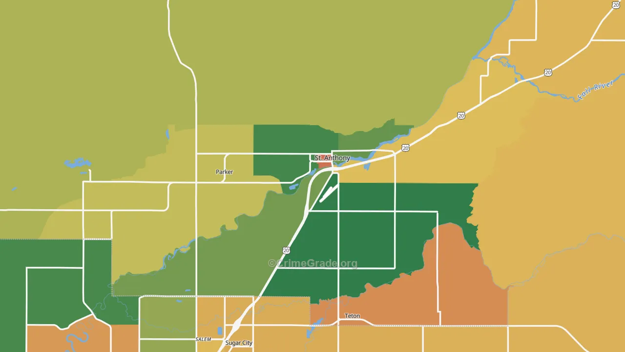 83445, ID Map of Theft Rates