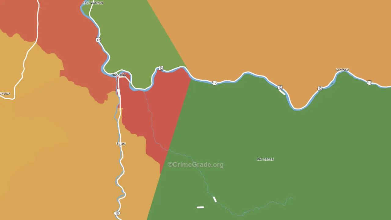 83539, ID Map of Theft Rates