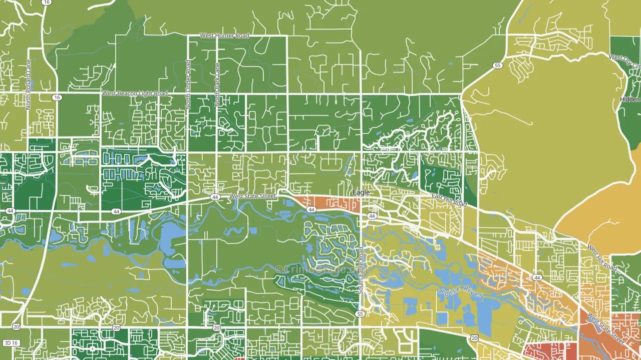 83616, ID Map of Theft Rates