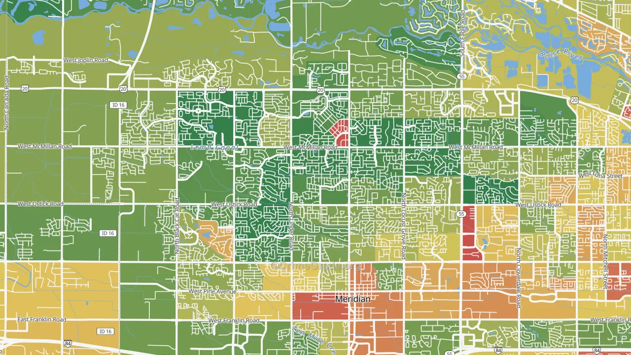 83646, ID Map of Theft Rates