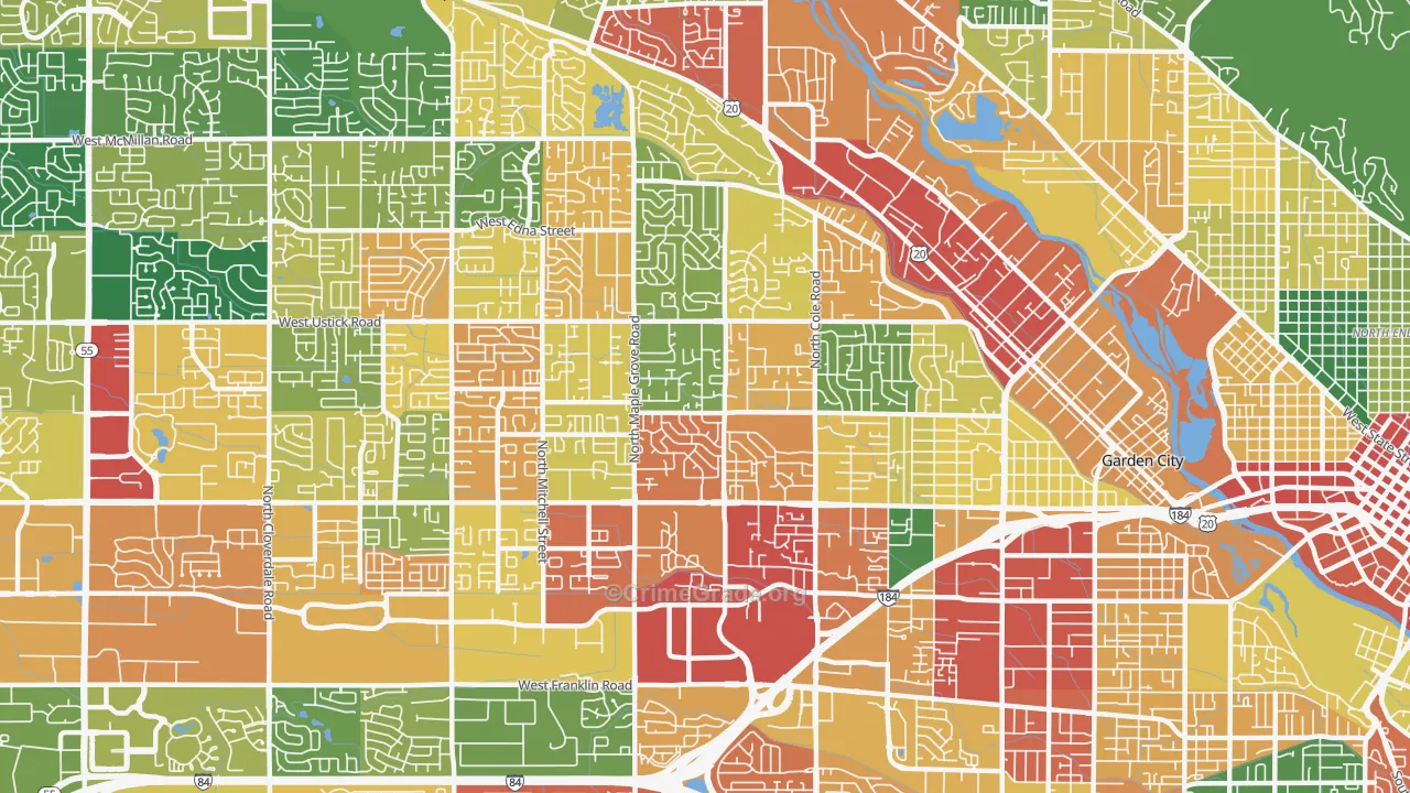 83704, ID Map of Theft Rates