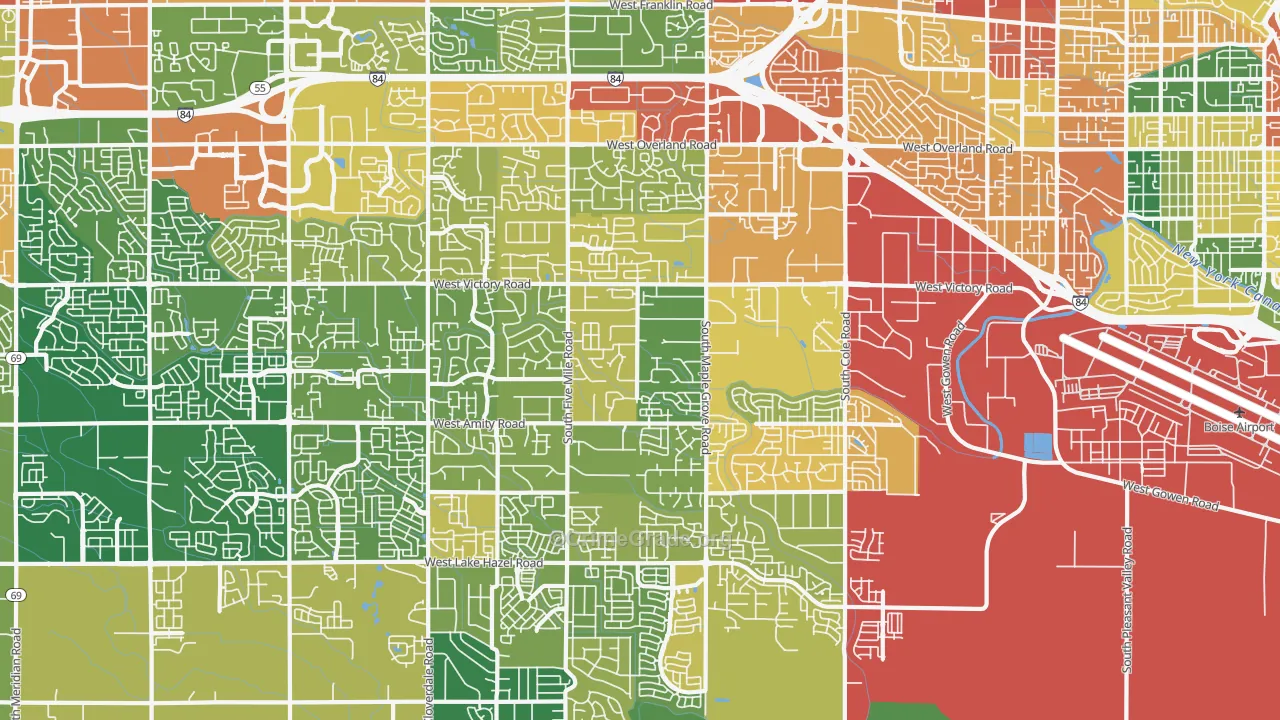 83709, ID Map of Theft Rates