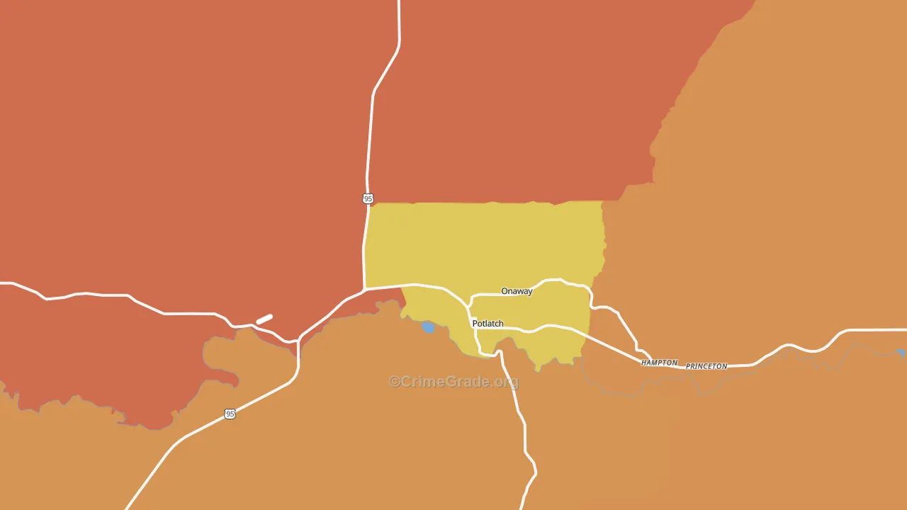 83855, ID Map of Theft Rates
