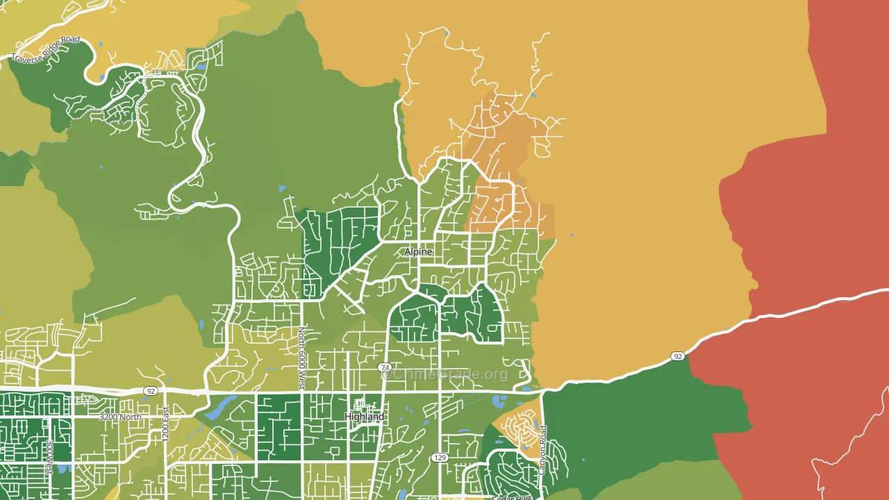 84004, UT Map of Theft Rates