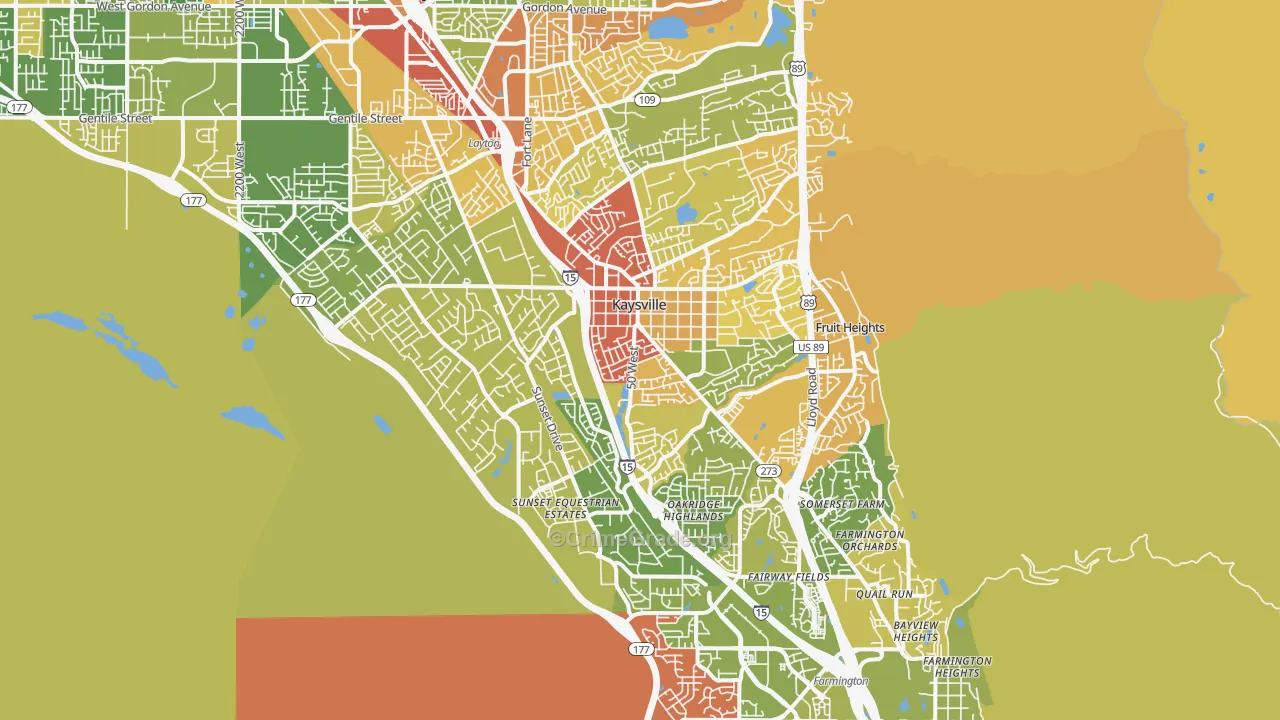 84037, UT Map of Theft Rates