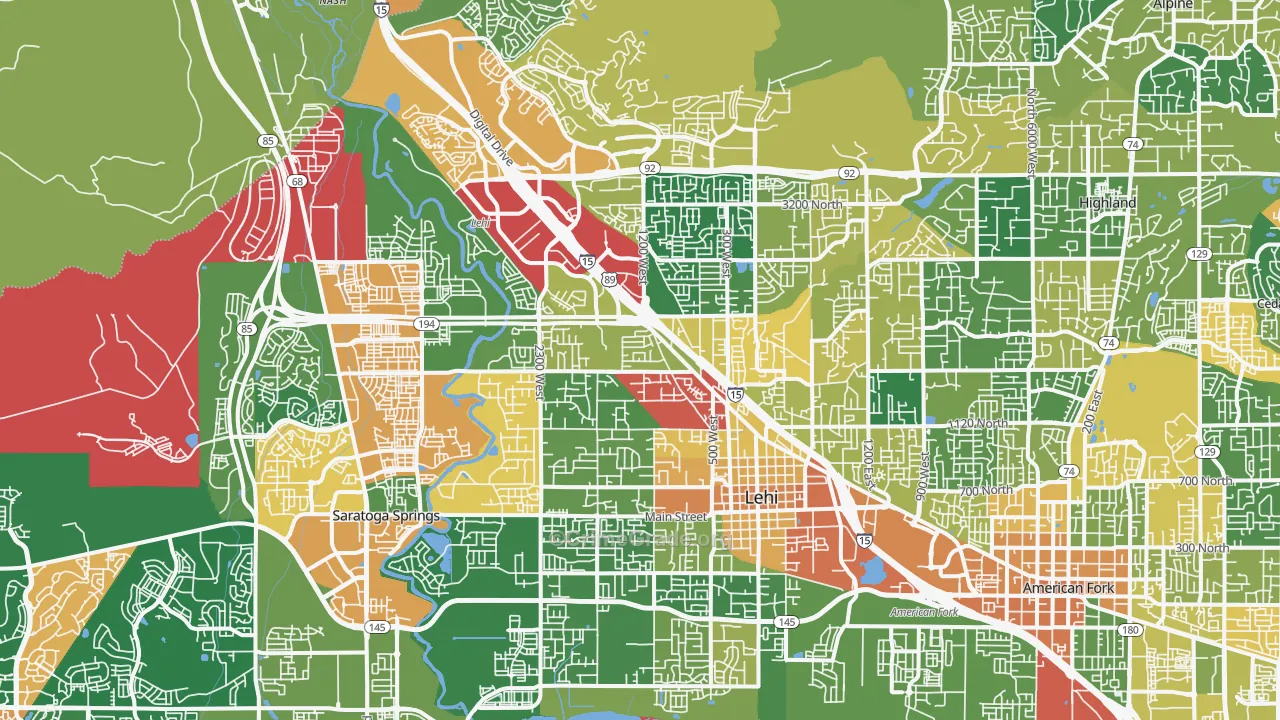 84043, UT Map of Theft Rates